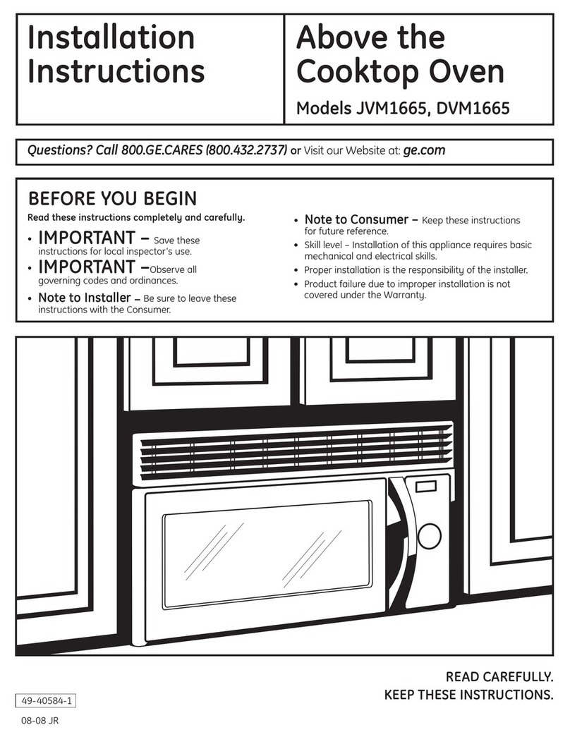 GE JVM1665 User manual