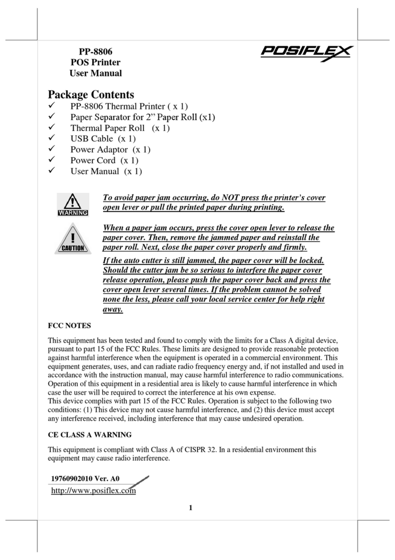 POSIFLEX PP-8806 User manual