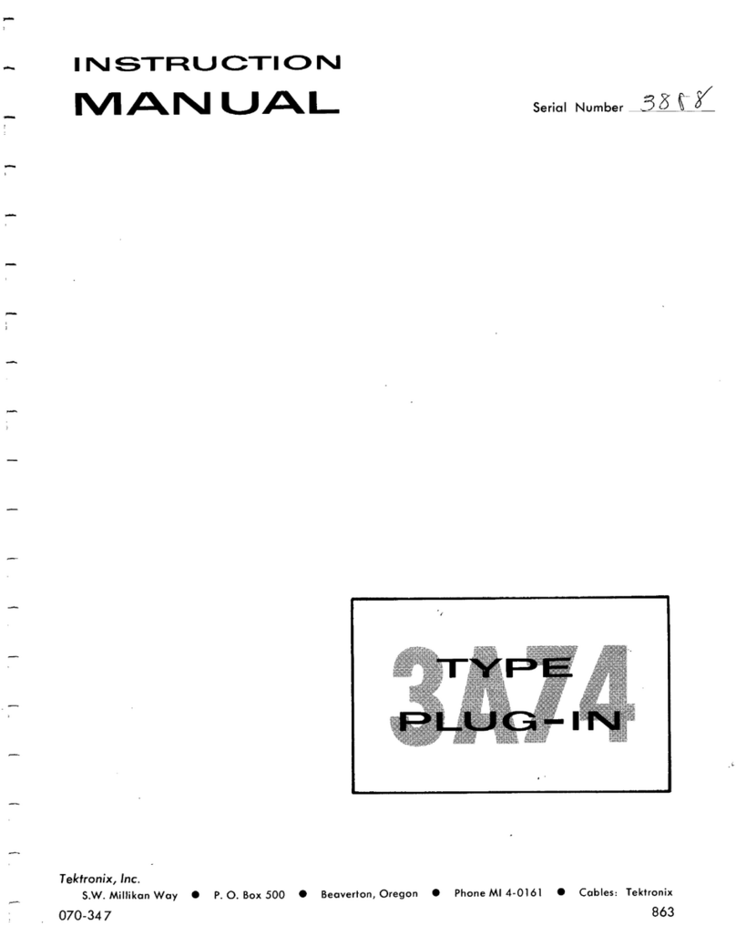 Tektronix 3A74 User manual