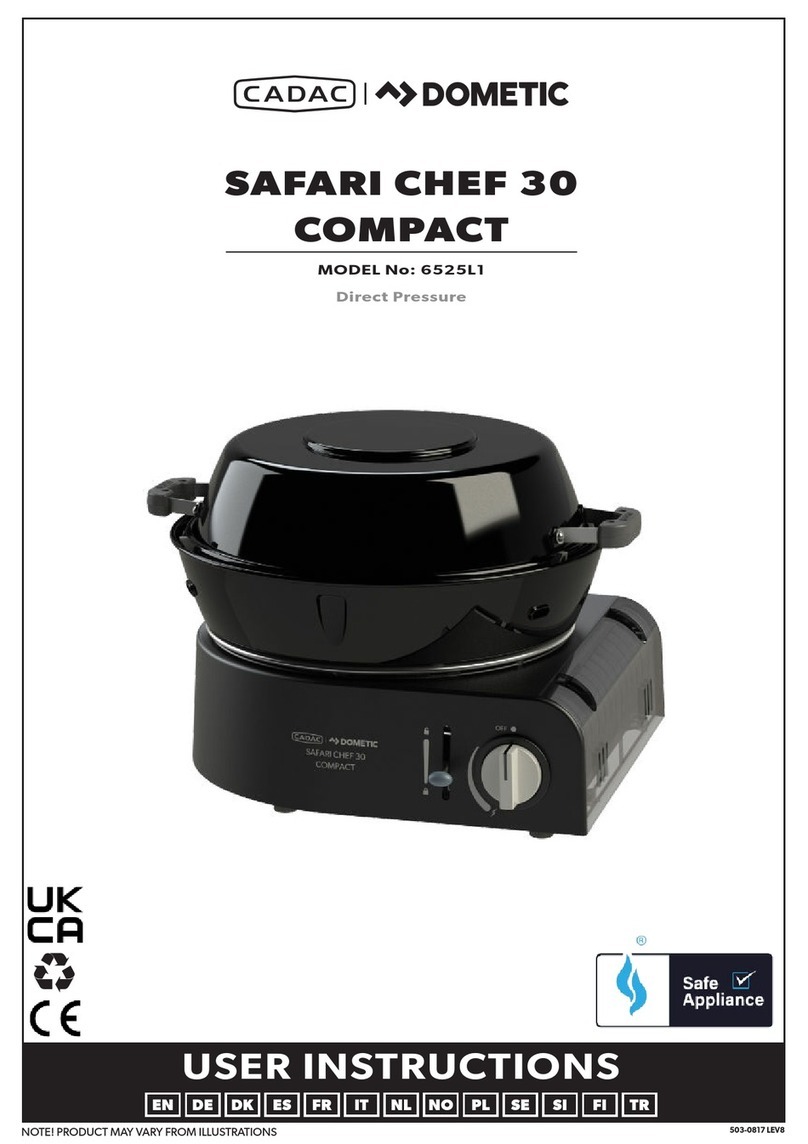 Cadac DOMETIC SAFARI CHEF 30 COMPACT User instructions