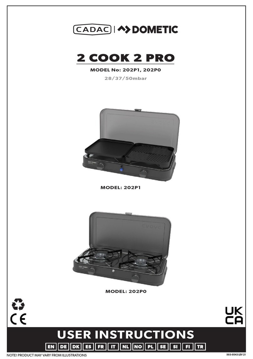 Cadac Dometic 2 COOK 2 PRO User manual