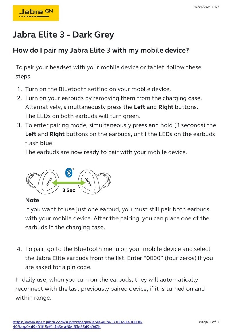 Jabra Elite 3 User manual