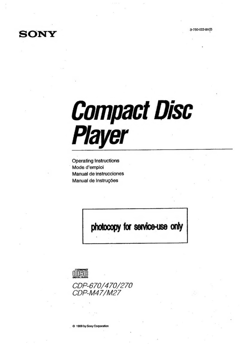 Sony CDP-670 - Compact Disc Player User manual