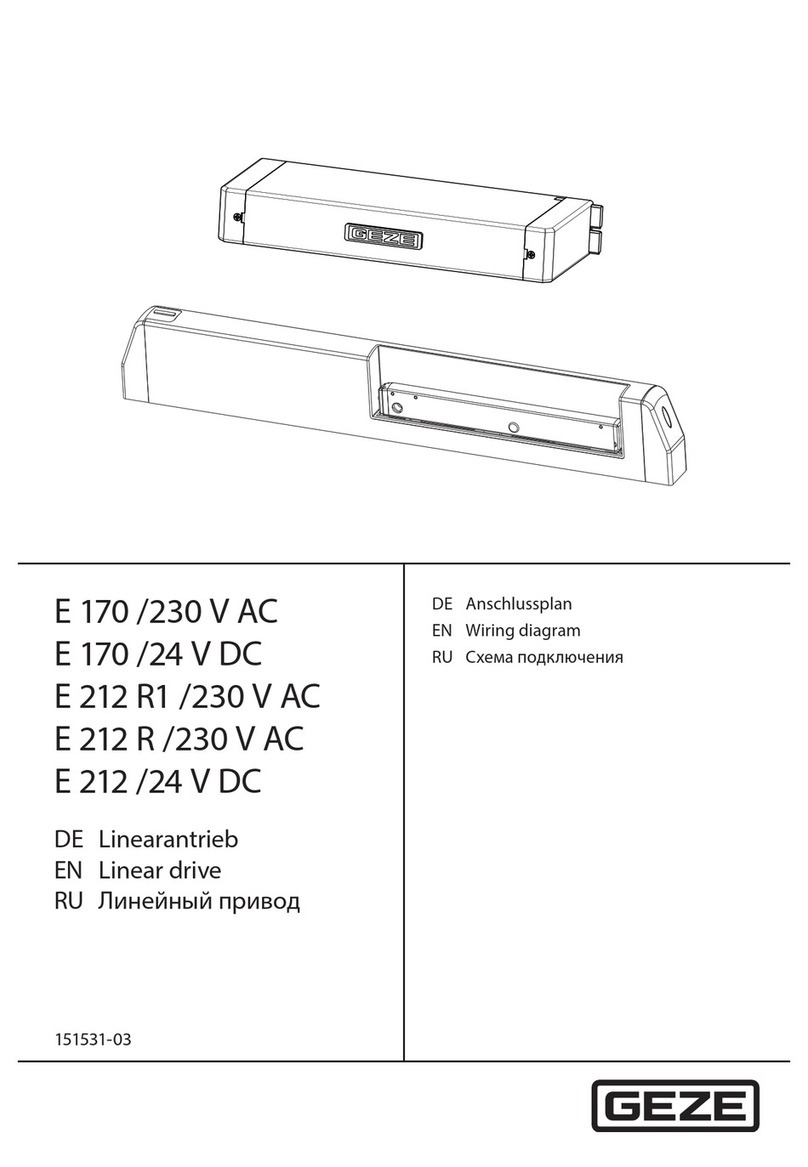 GEZE E 170/230 V AC Quick start guide