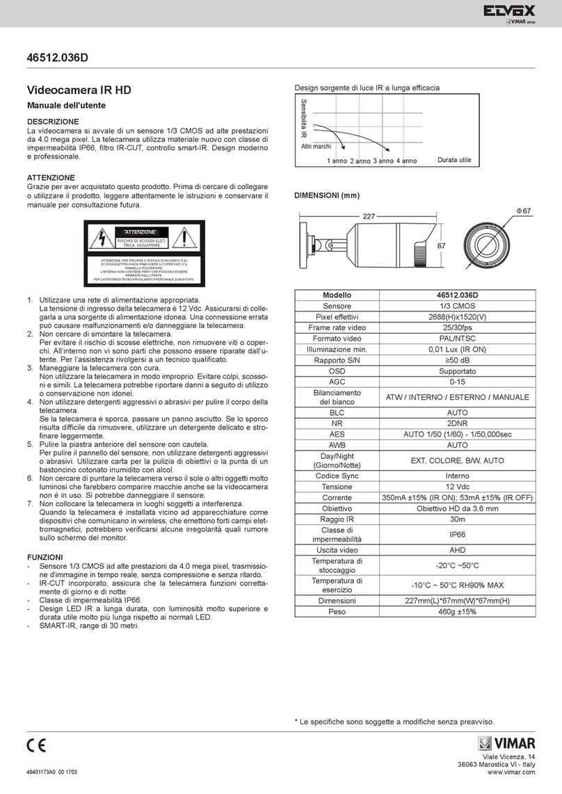 Vimar ELVOX 46512.036D user manual