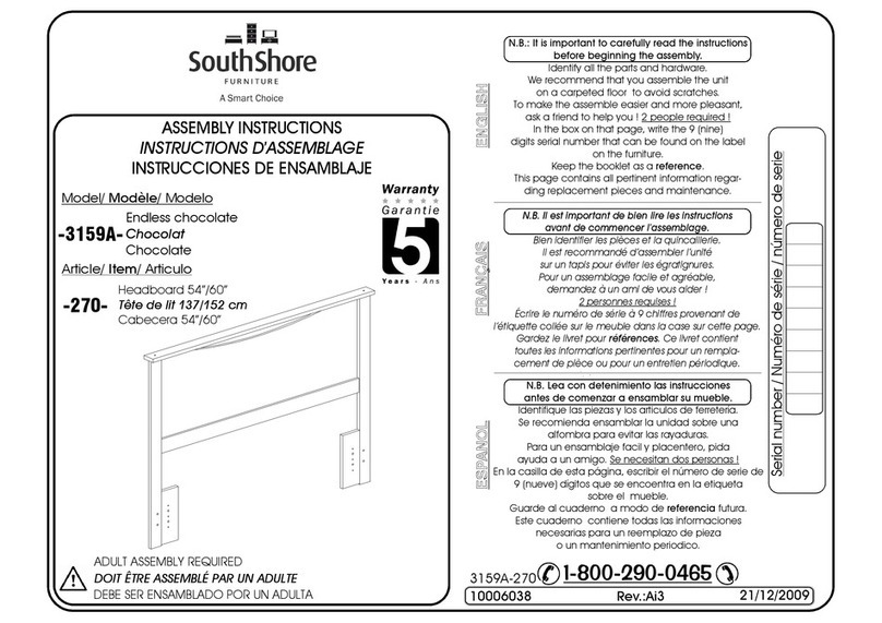 SouthShore 3159A270 Assembly instructions