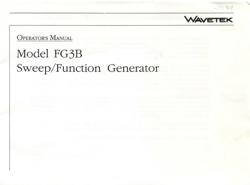 Wavetek FG3B User manual
