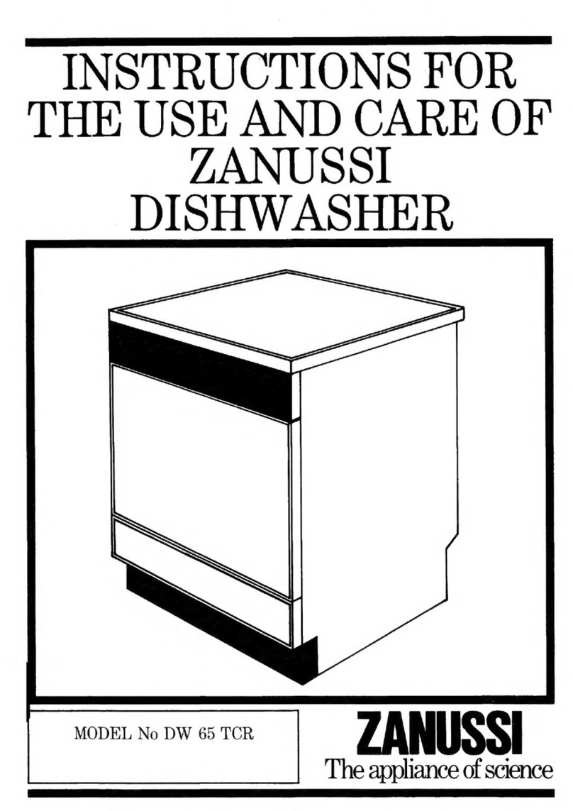 Zanussi DW 65 TCR Instructions for the use and care