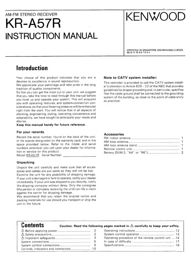 Kenwood KR-A57R instruction manual
