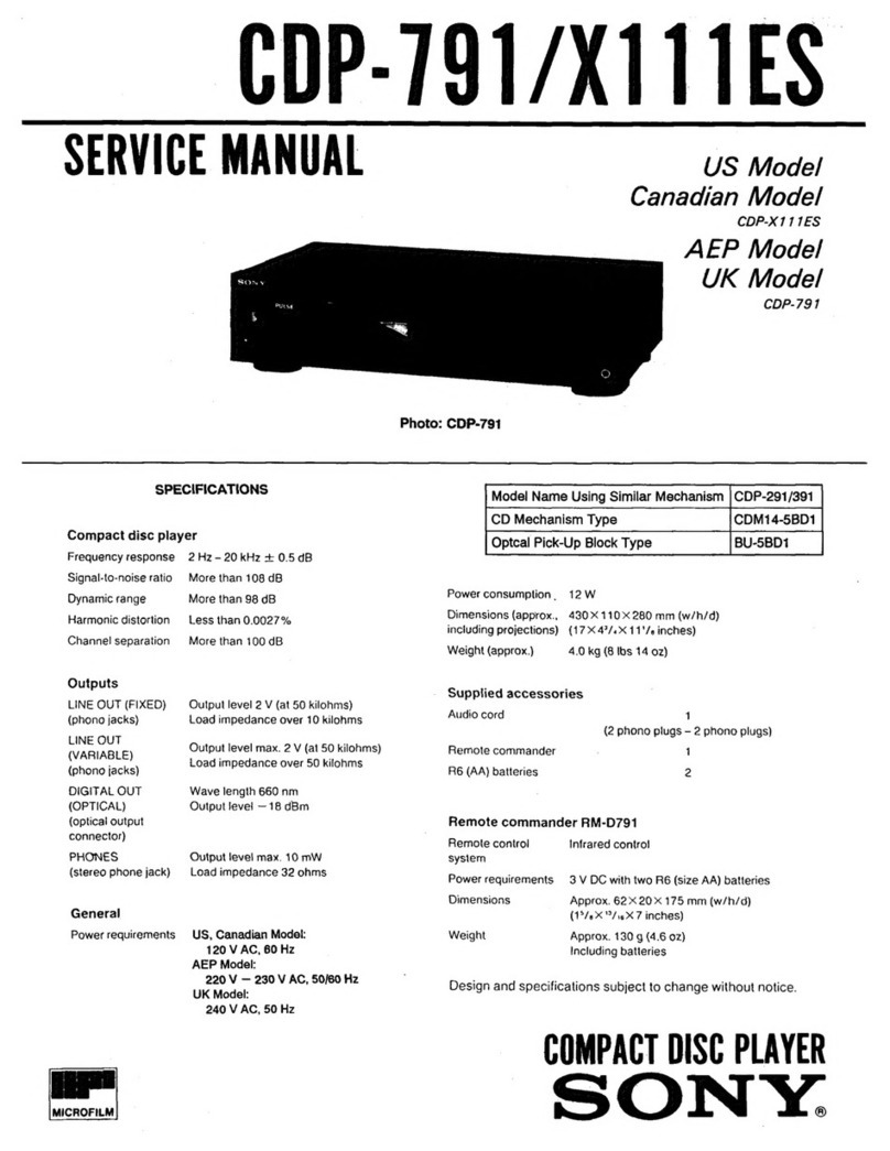 Sony CDP-791 User manual