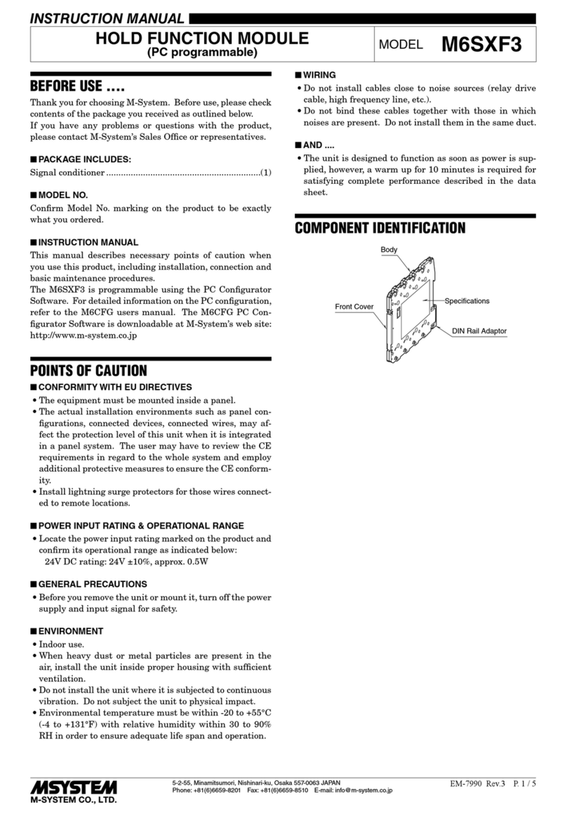 M-system M6SXF3 User manual