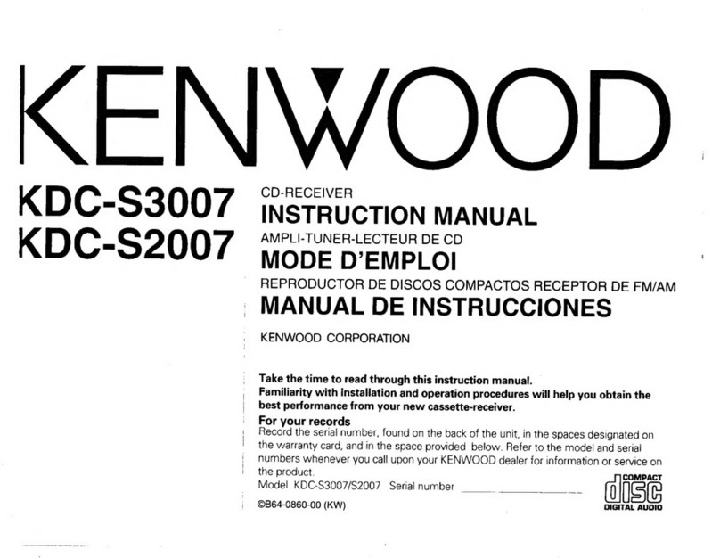 Kenwood KDC-S2007 instruction manual