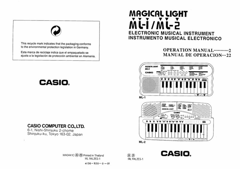 Casio Magical Light ML-1 User manual
