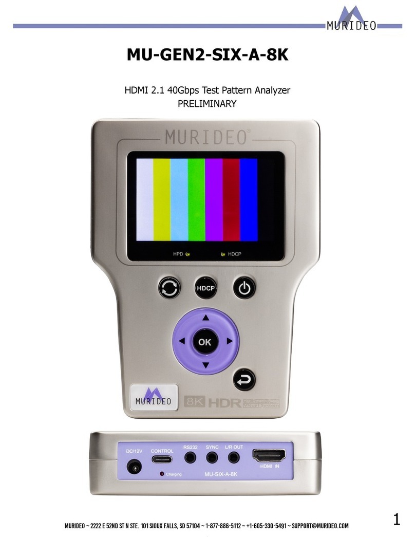 Murideo PRELIMINARY MU-GEN2-SIX-A-8K User manual