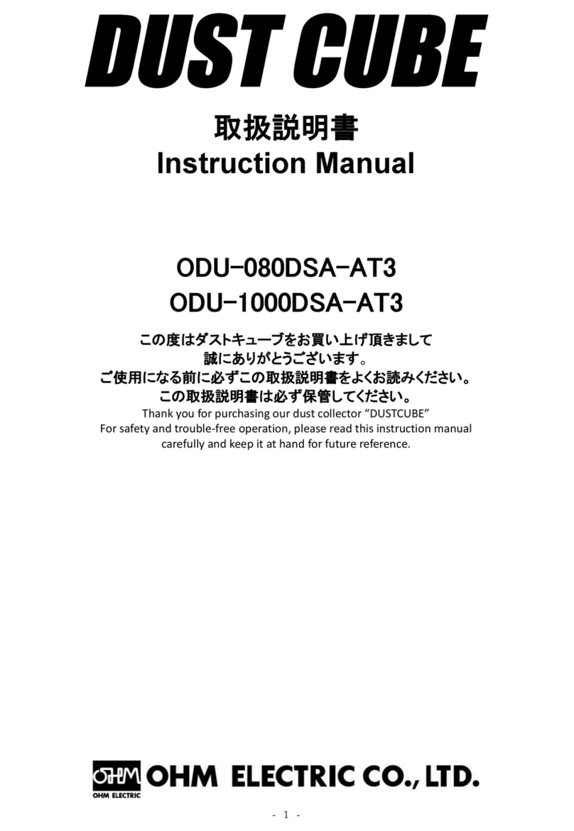 OHM ELECTRIC DUST CUBE ODU-080DSA-AT3 instruction manual OHM ELECTRIC DUST CUBE ODU-080DSA-AT3 instruction manual