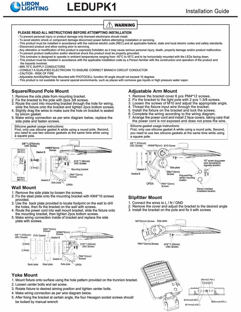 LiRON LiGHTING LEDUPK1 installation guide