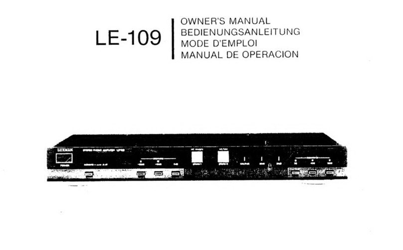 Luxman LE-109 owner's manual