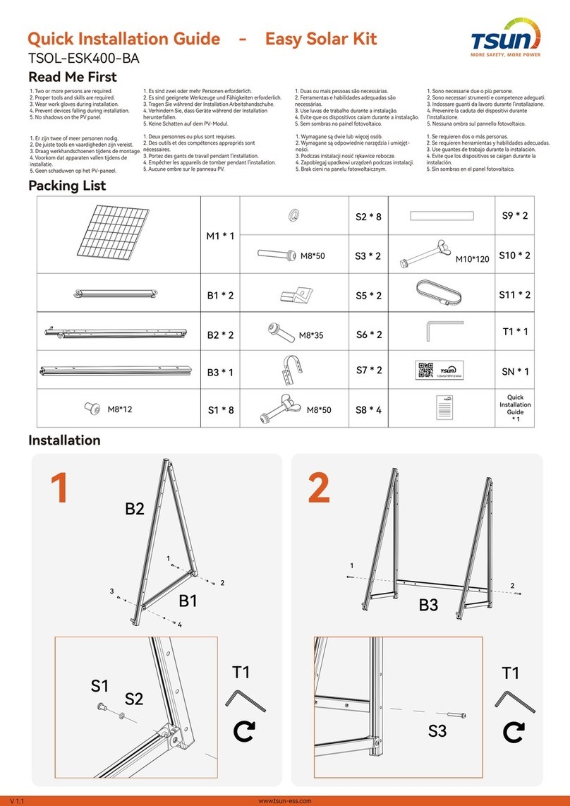 Tsun TSOL-ESK400-BA Quick installation guide