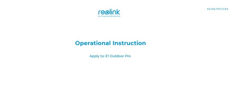 Reolink E1 Pro Quick start guide