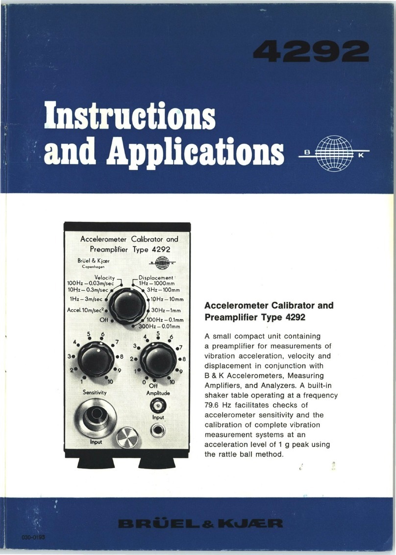 BRUEL & KJAER 4292 Instructions and applications