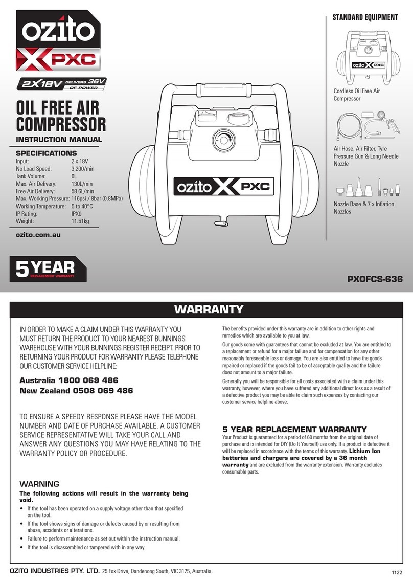 Ozito PXC PXOFCS-636 User manual Ozito PXC PXOFCS-636 User manual