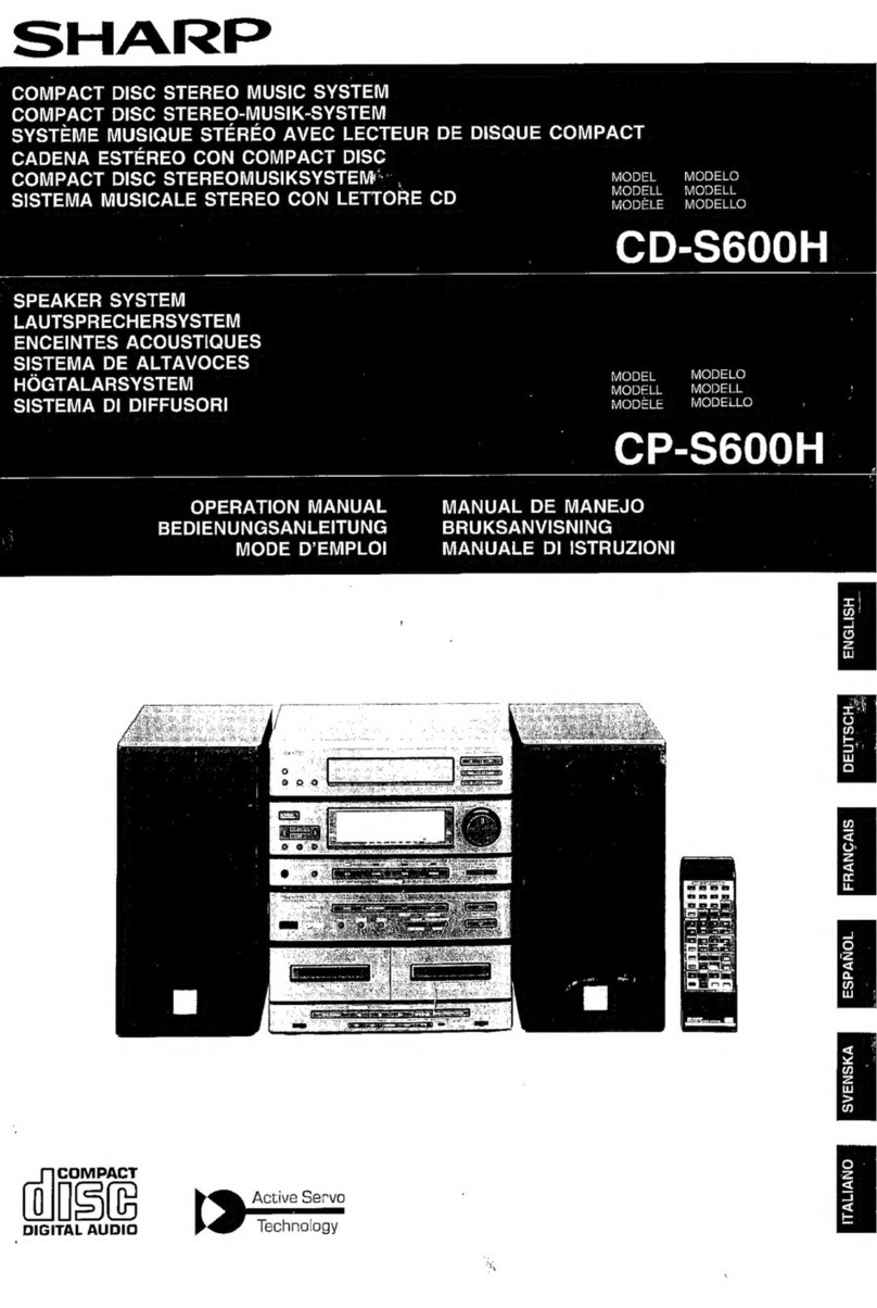 Sharp CD-S600H User manual