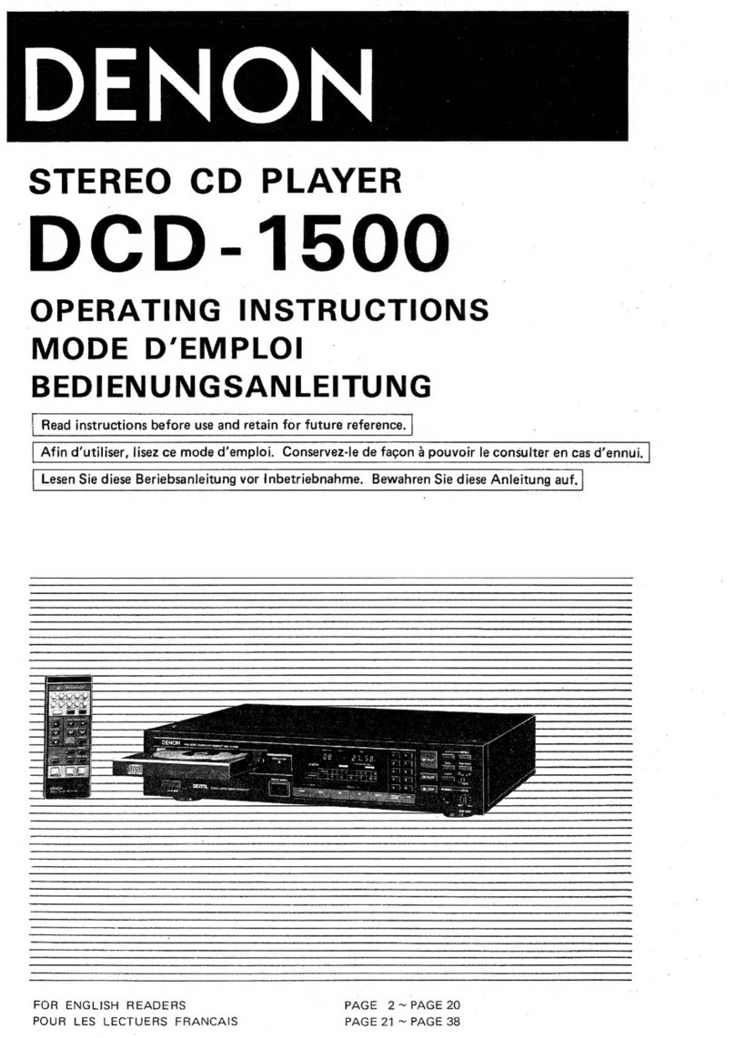 Denon DCD-1500 User manual