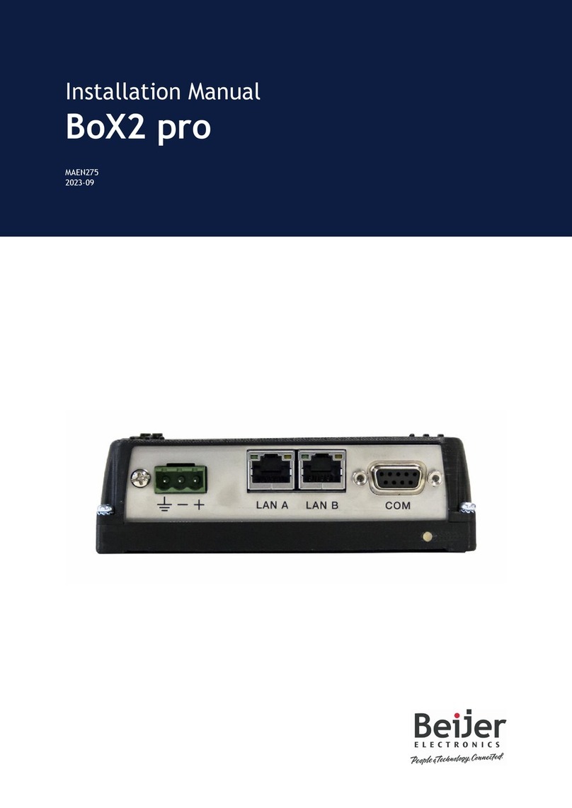 Beijer Electronics BoX2 pro installation manual