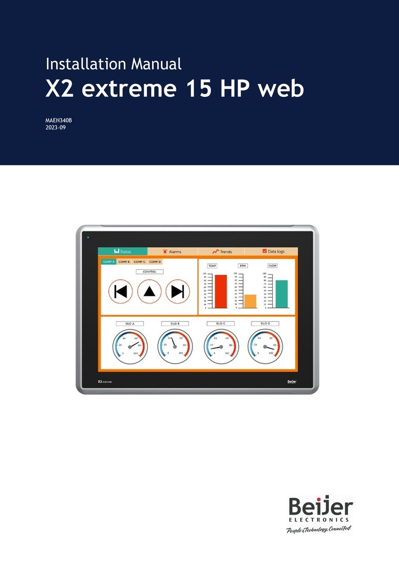 Beijer Electronics X2 extreme 15 HP web User manual