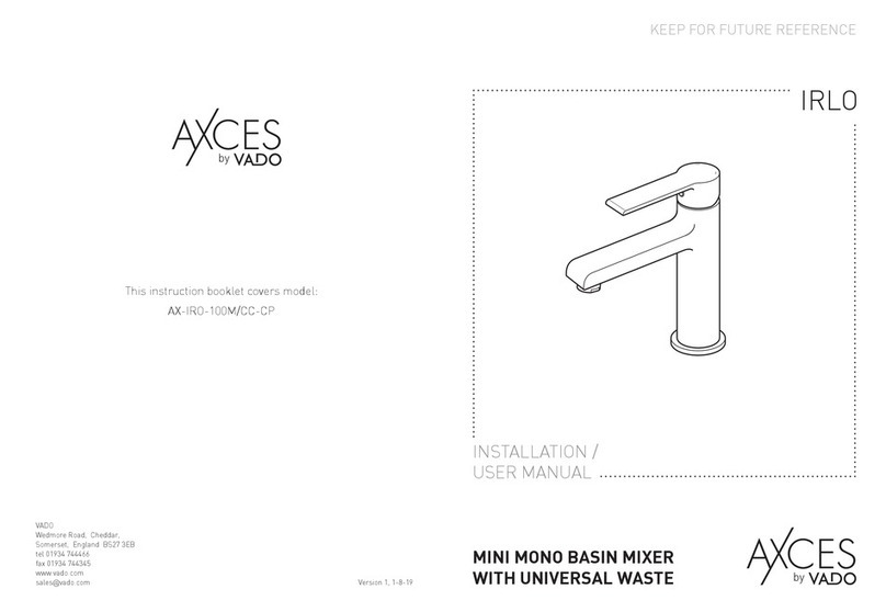 VADO AXCES IRLO AX-IRO-100M/CC-CP Instruction booklet