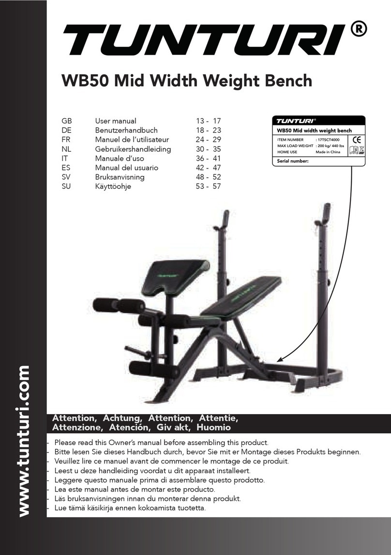 Tunturi WB50 user manual