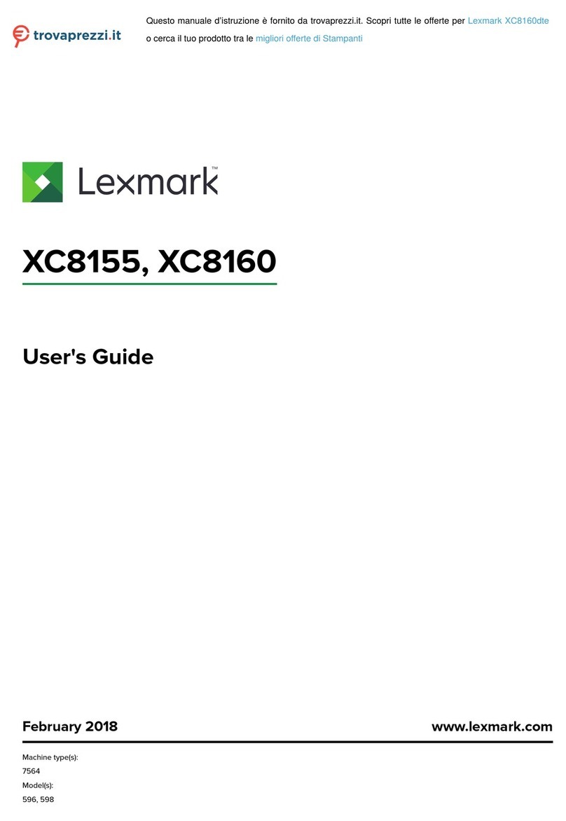 Lexmark XC8160dte User manual