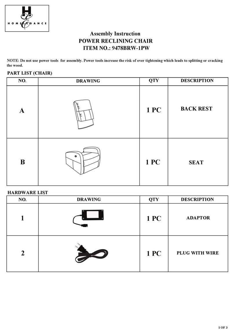 Homelegance 9478BRW-1PW User manual