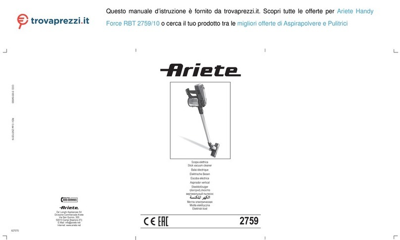 ARIETE Handy Force RBT 2759/10 manual