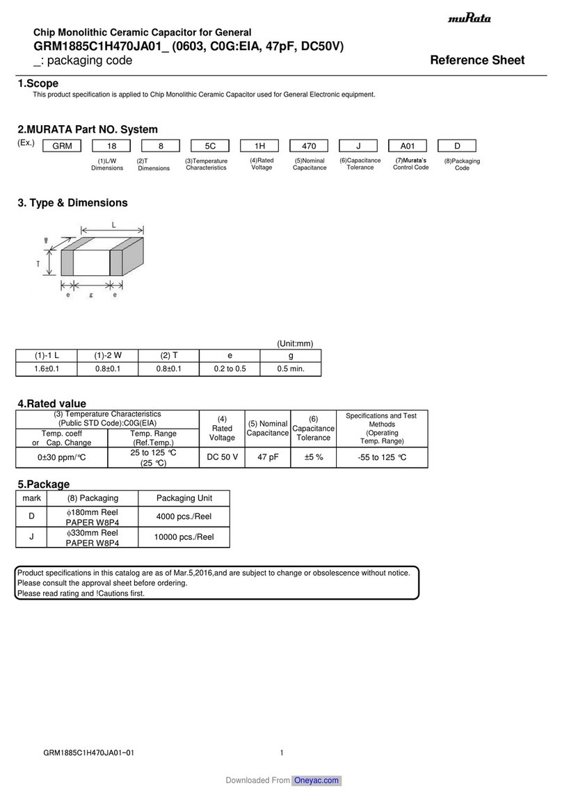 Murata GRM1885C1H470JA01 Series Reference sheet Murata GRM1885C1H470JA01 Series Reference sheet