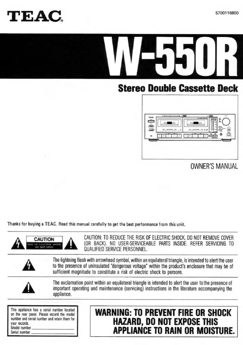 Teac W-550R User manual
