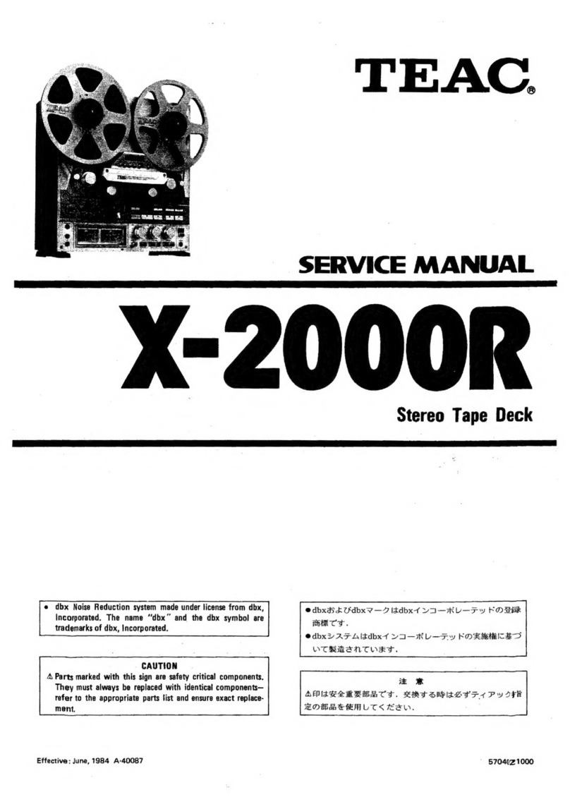 Teac X-2000R Service manual