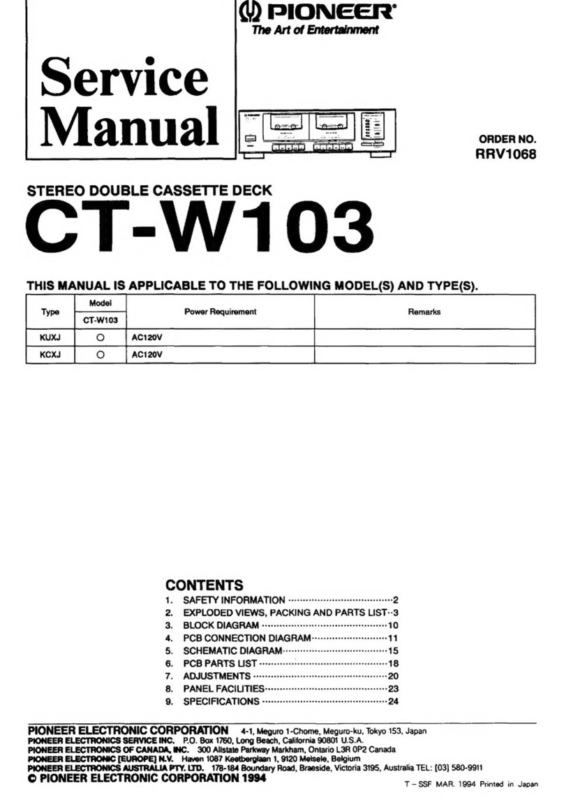 Pioneer CT-W103 Service manual