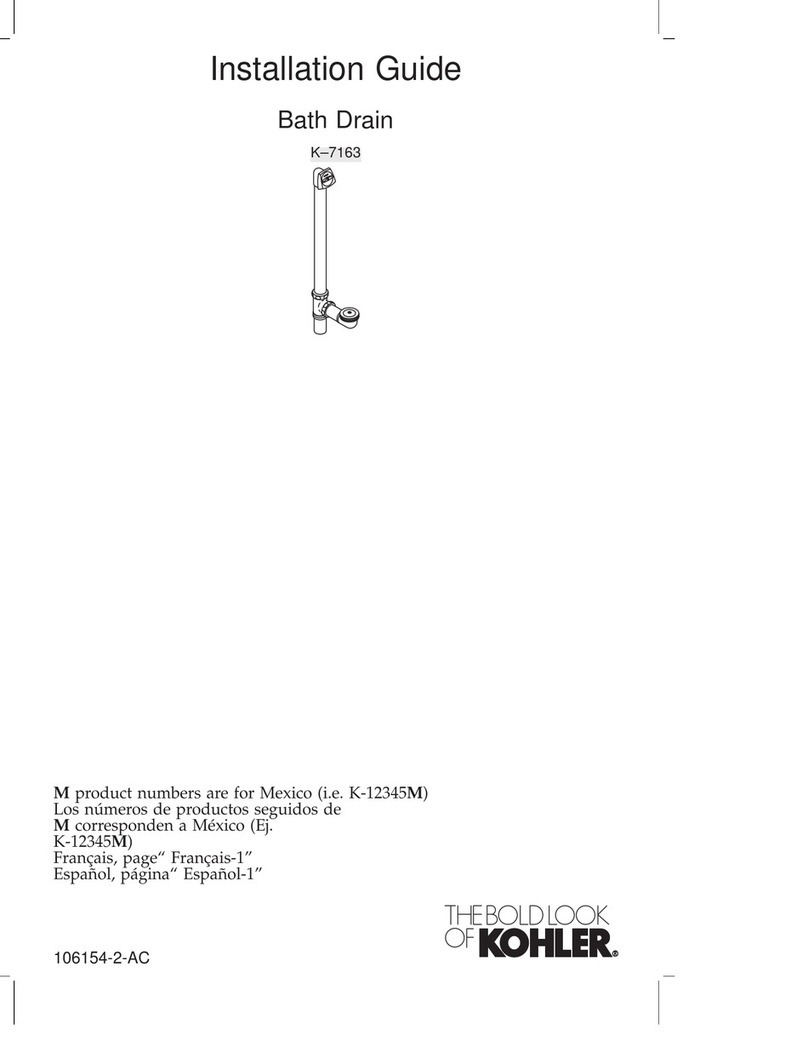 Kohler K-7163 User manual Kohler K-7163 User manual