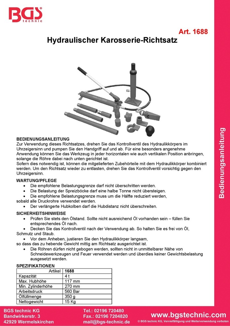 BGS technic 1688 Technical manual BGS technic 1688 Technical manual