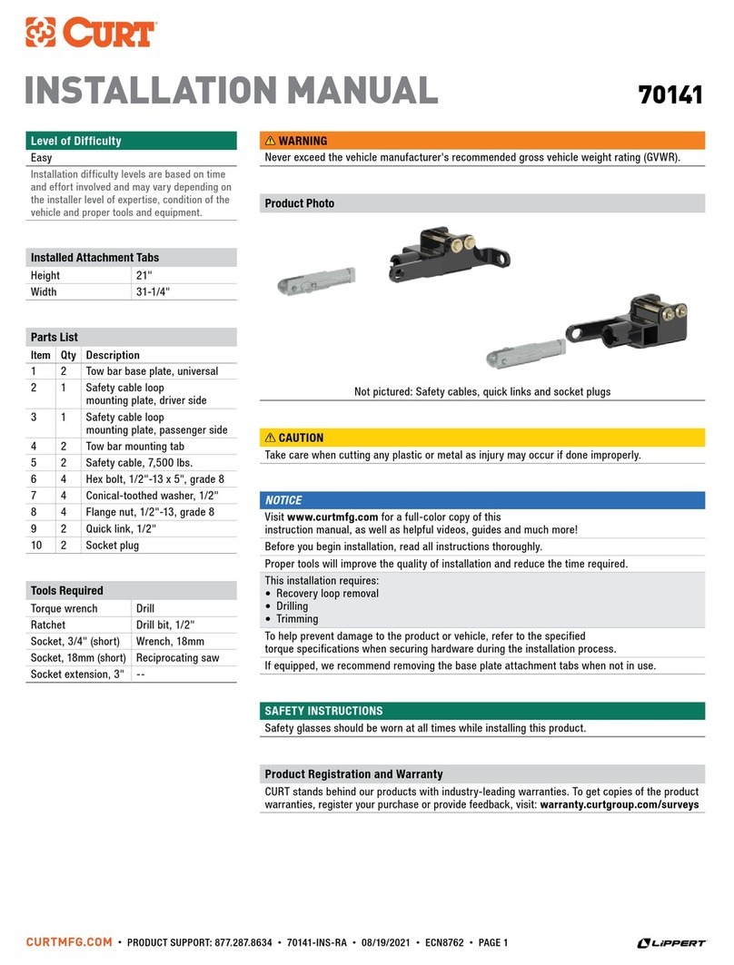 curt 70141 installation manual