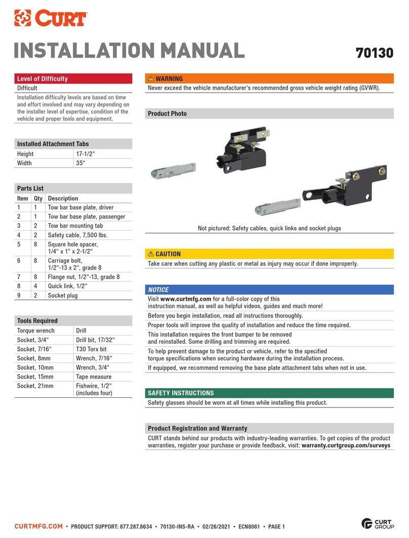 curt 70130 installation manual