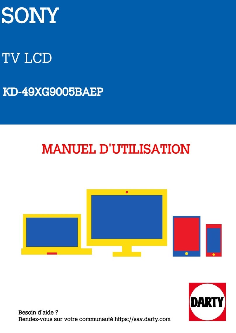 Sony BRAVIA KD-49XG9005BAEP User manual