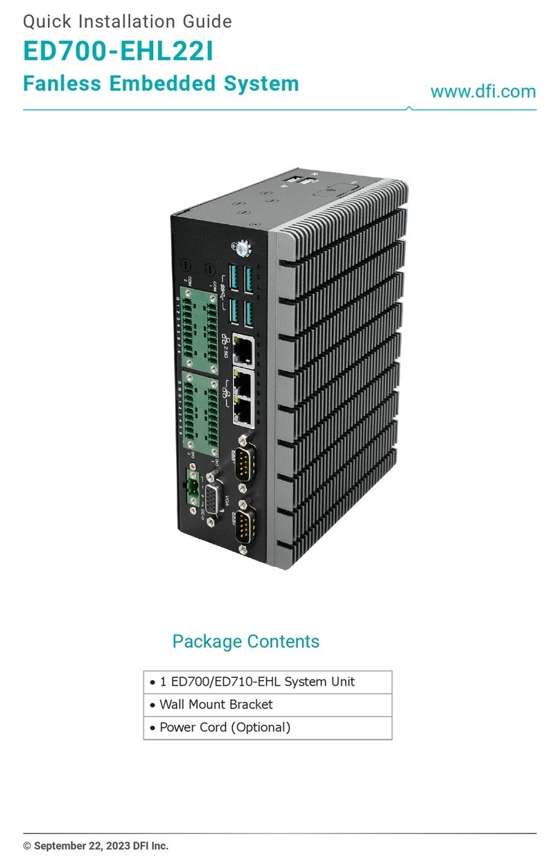 DFI ED700-EHL22I Quick installation guide