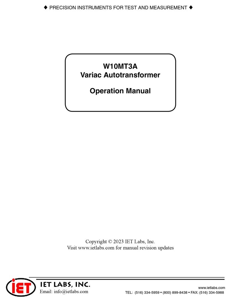 IET Labs W10MT3A Operation manual IET Labs W10MT3A Operation manual
