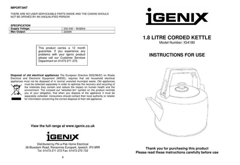 iGenix 2200W Instructions for use