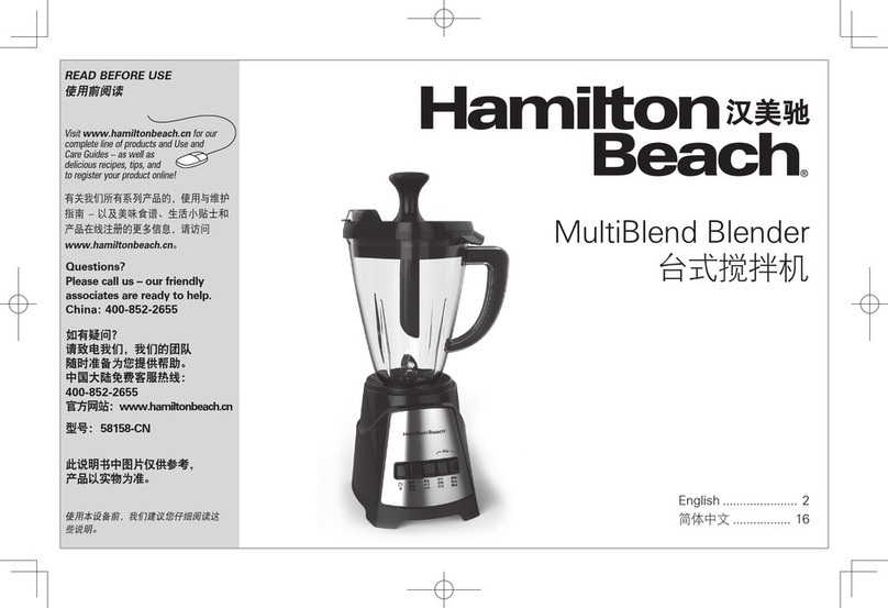 Hamilton Beach 58158-CN User manual