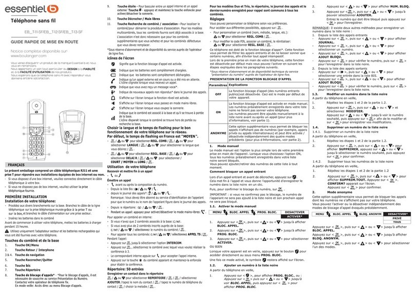 essentiel b EB-T-11-SF Quick start up guide