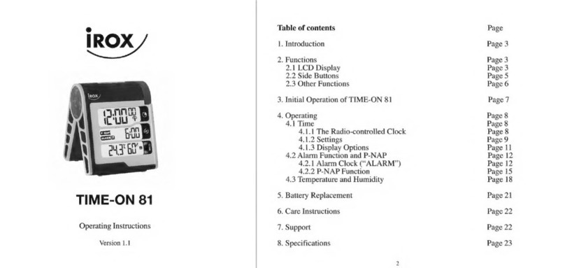IROX TIME-ON 81 operating instructions