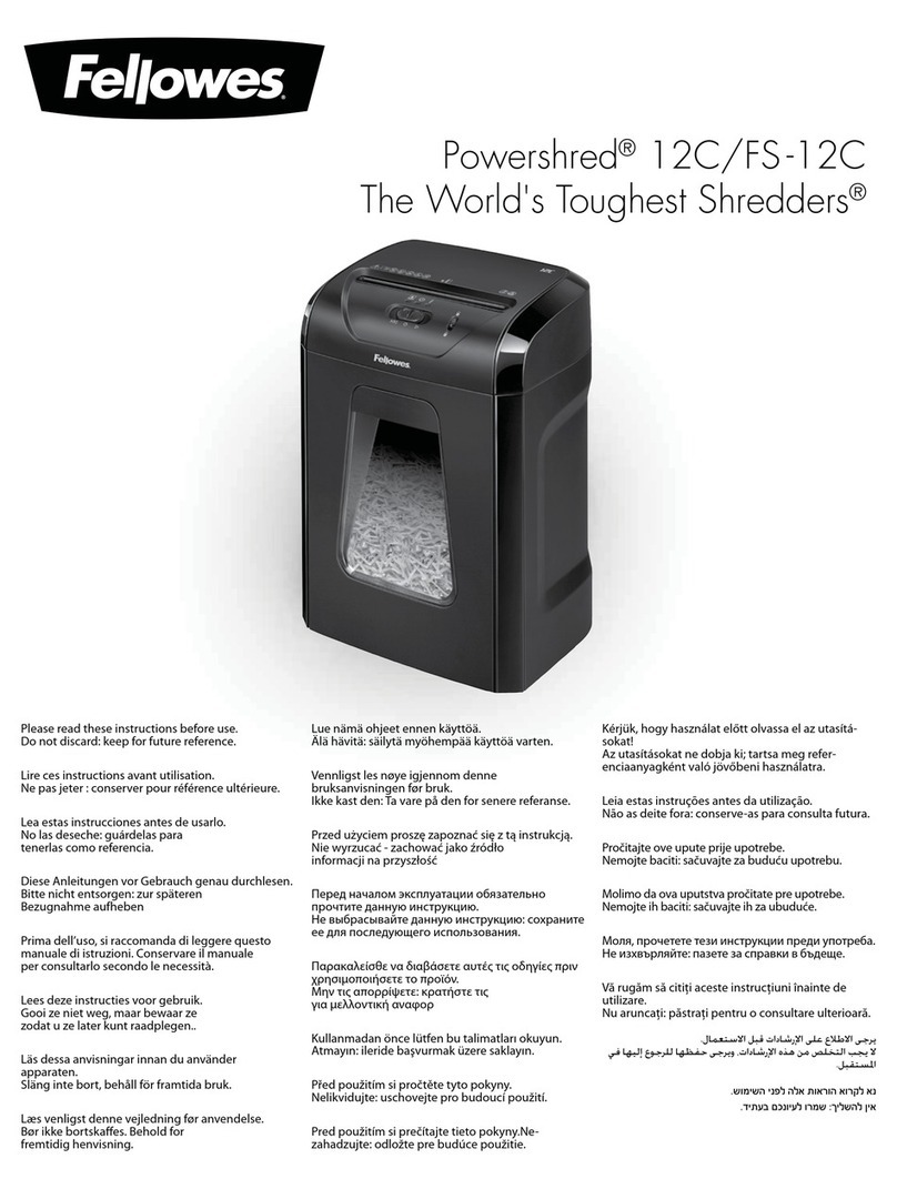 Fellowes Powershred 12C User manual